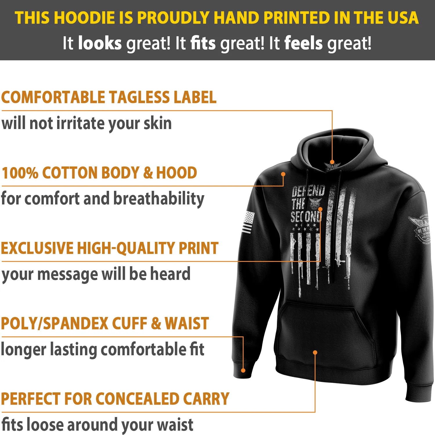 Defend The Second Flag Hoodie