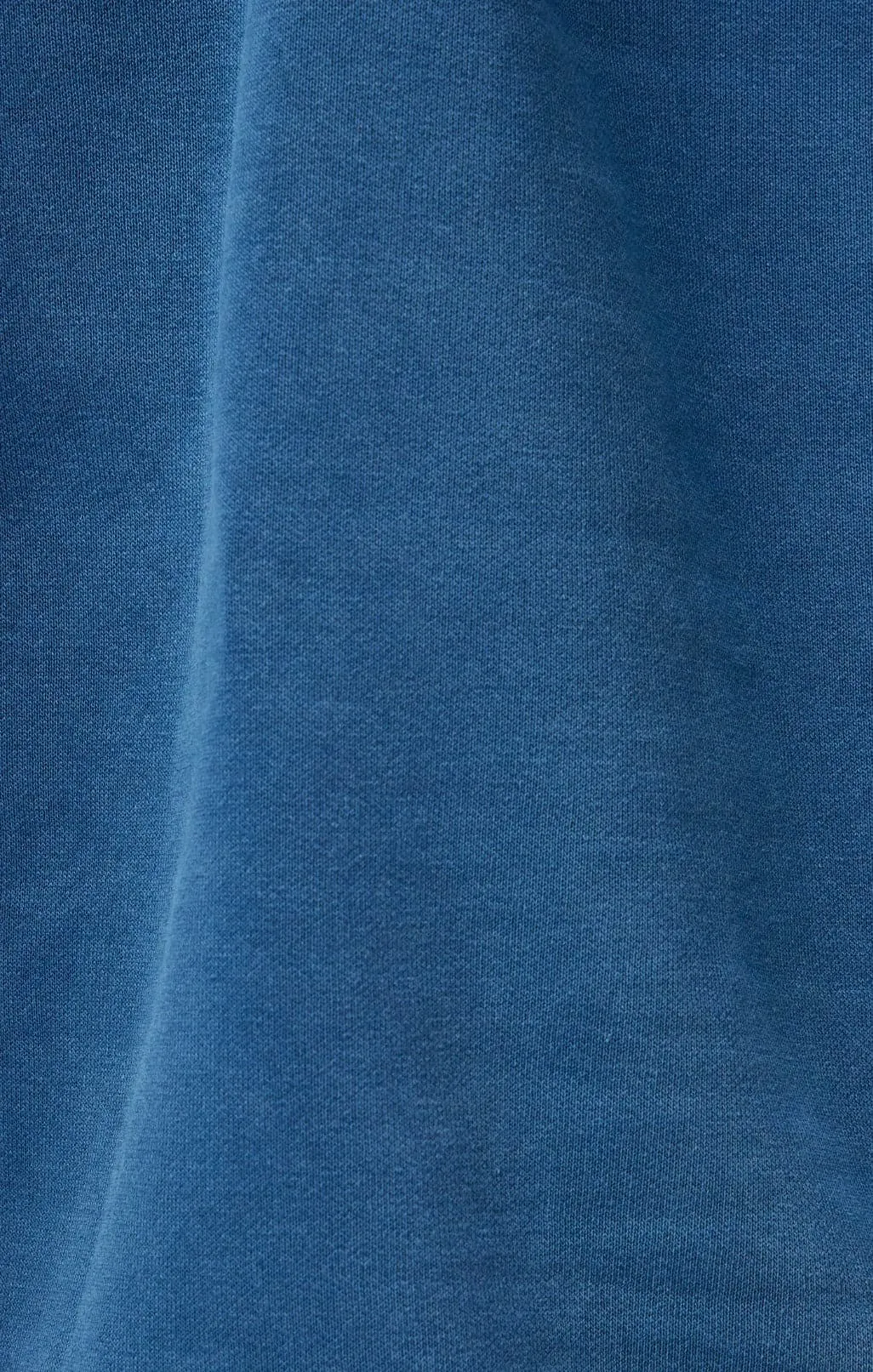 Denim Blue Solid Garment Washed Hoodie