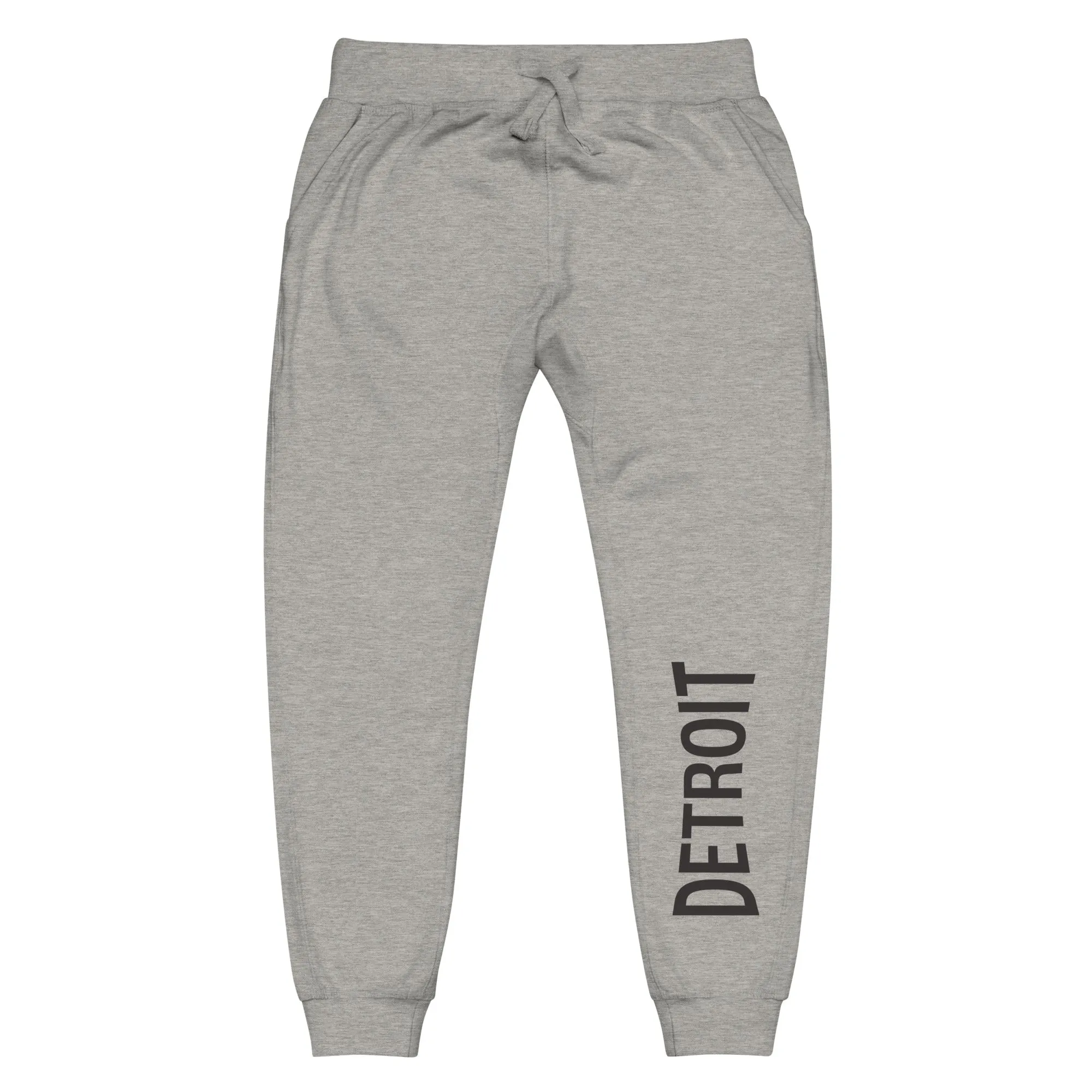 Detroit Champ Premium Unisex Fleece Sweatpants - Athletic Gray / Black