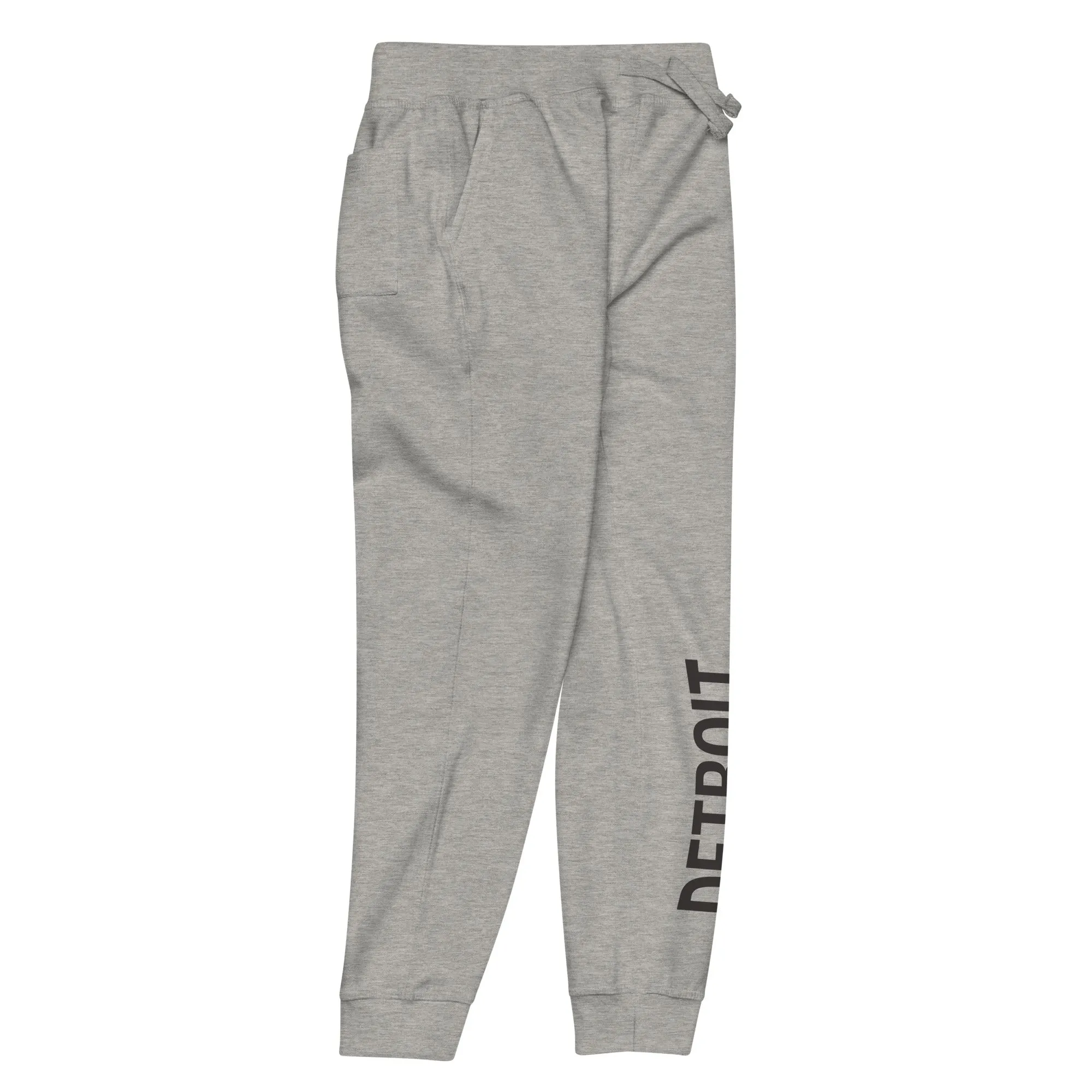 Detroit Champ Premium Unisex Fleece Sweatpants - Athletic Gray / Black