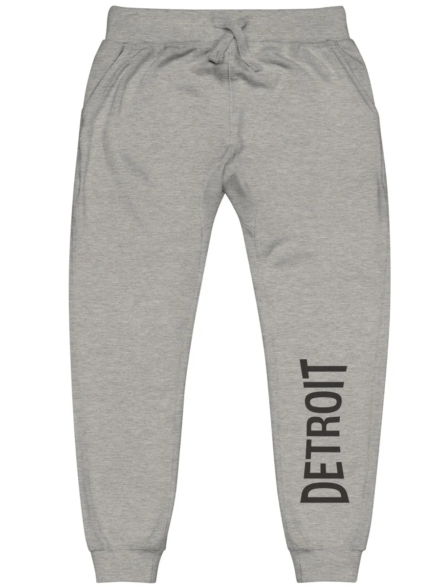 Detroit Champ Premium Unisex Fleece Sweatpants - Athletic Gray / Black