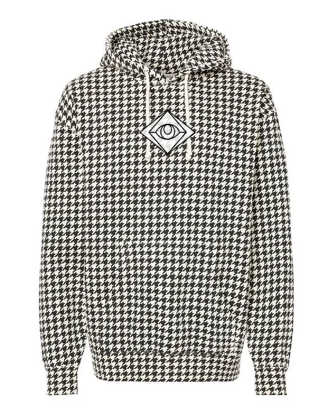 DEYEMOND Stitched Houndstooth Hoodie