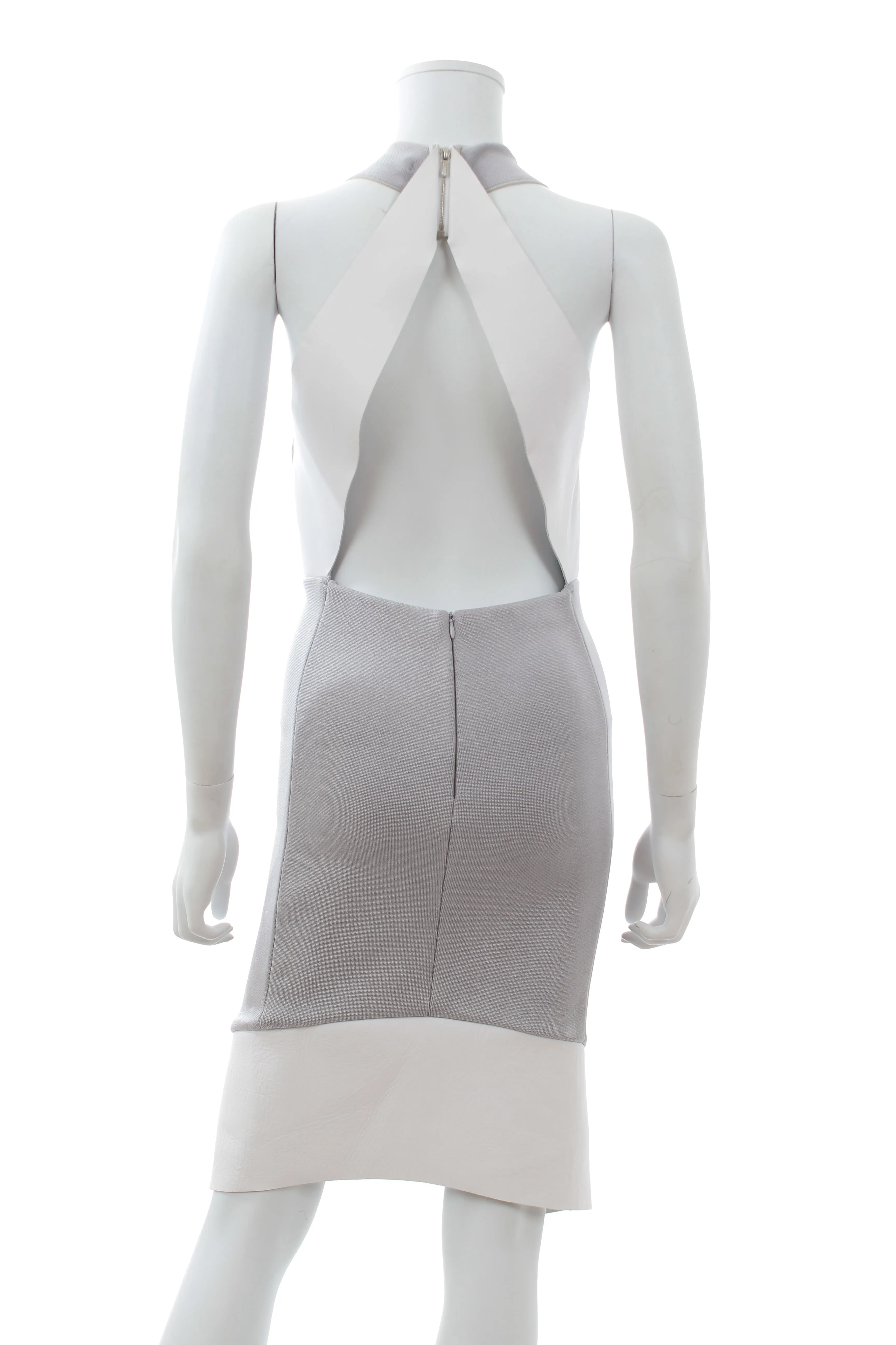 Dion Lee Leather Panelled Stretch-Knit Dress