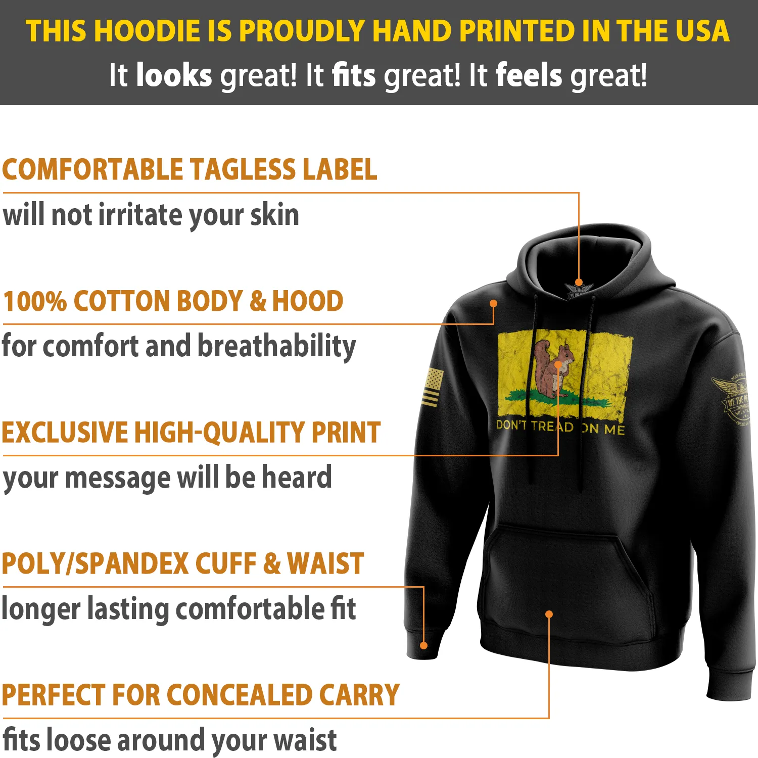 Don't Tread On Me Squirrel Hoodie