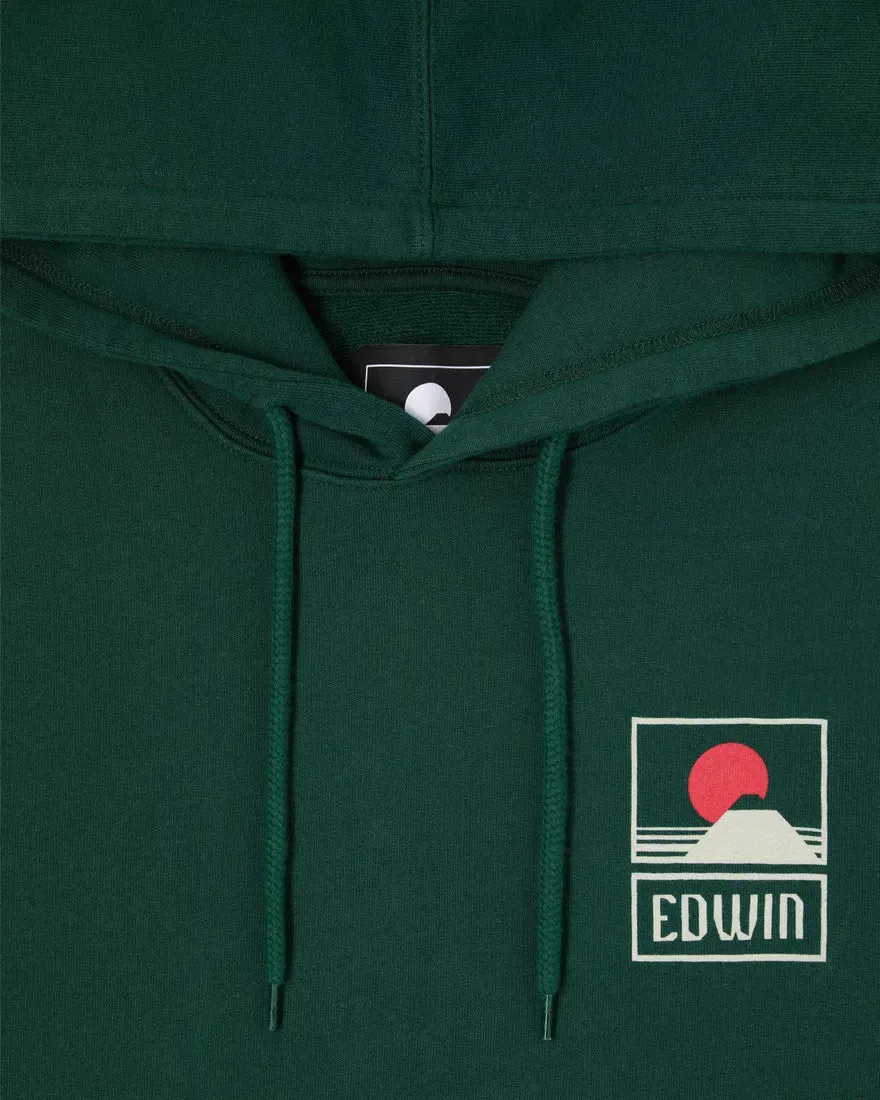 EDWIN - Sunset On Mt Fuji Hoody - Pine Grove