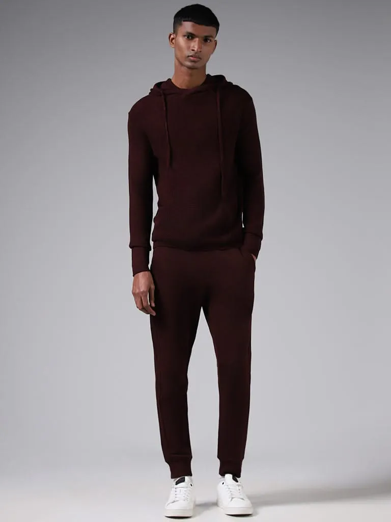 ETA Wine Slim-Fit Knitted Hoodie Sweatshirt