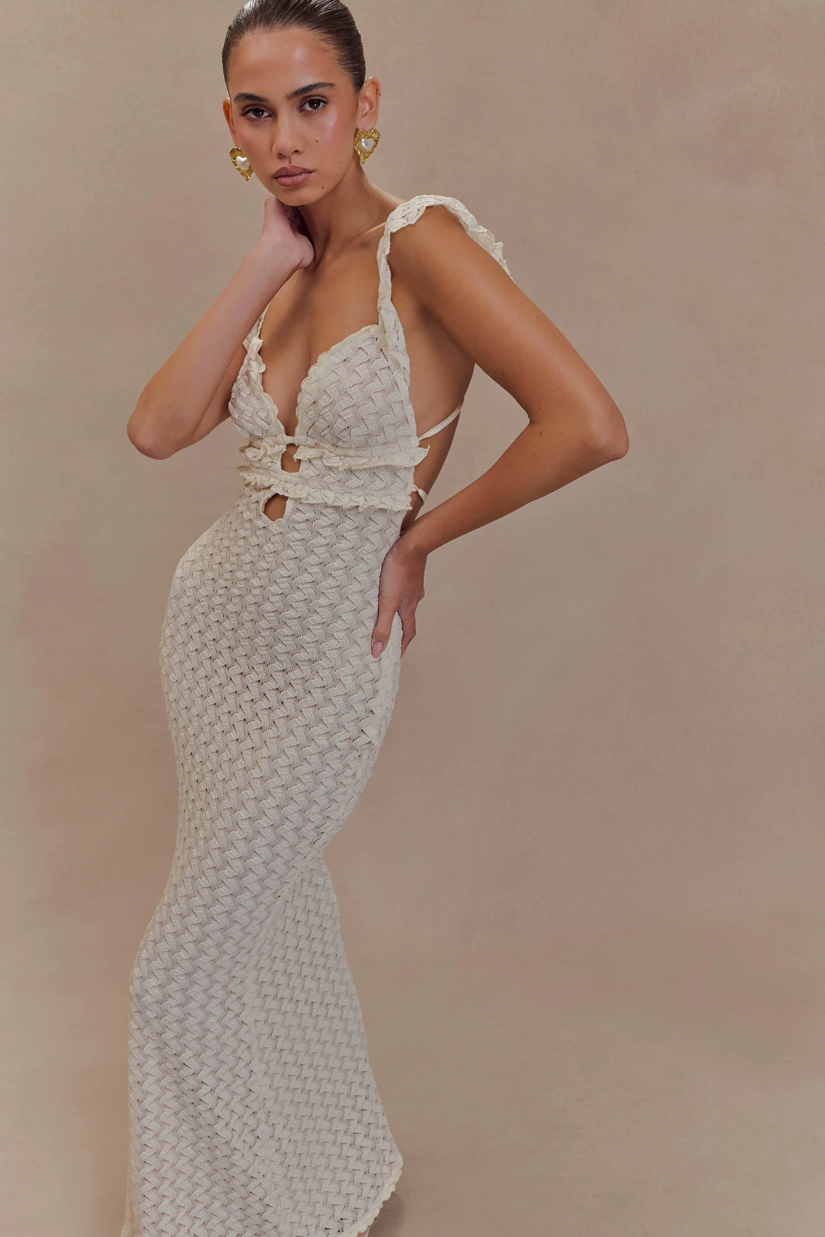 Ezra Lace Maxi Dress - Ivory