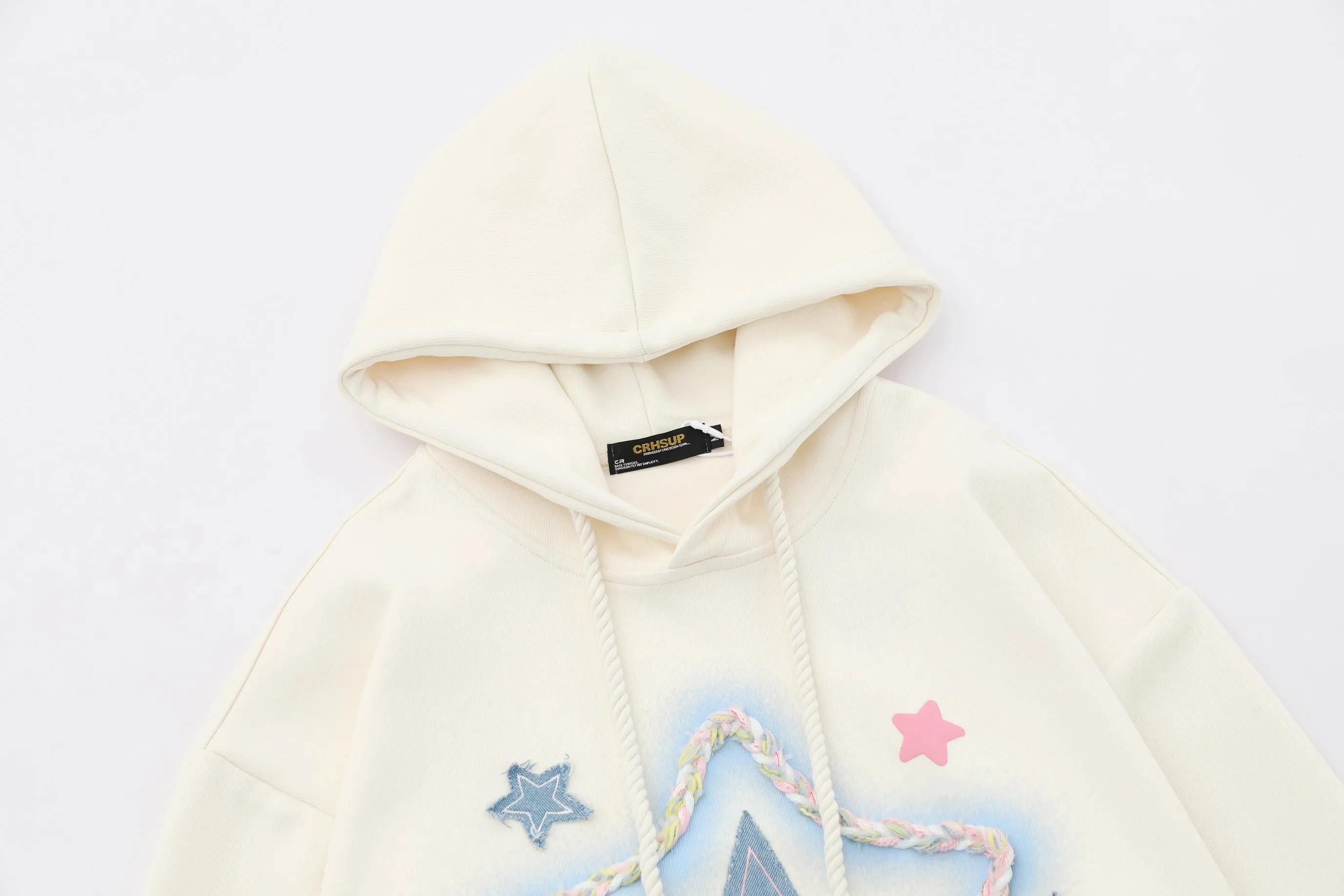 Faire Echo cotton doodle star print hoodie