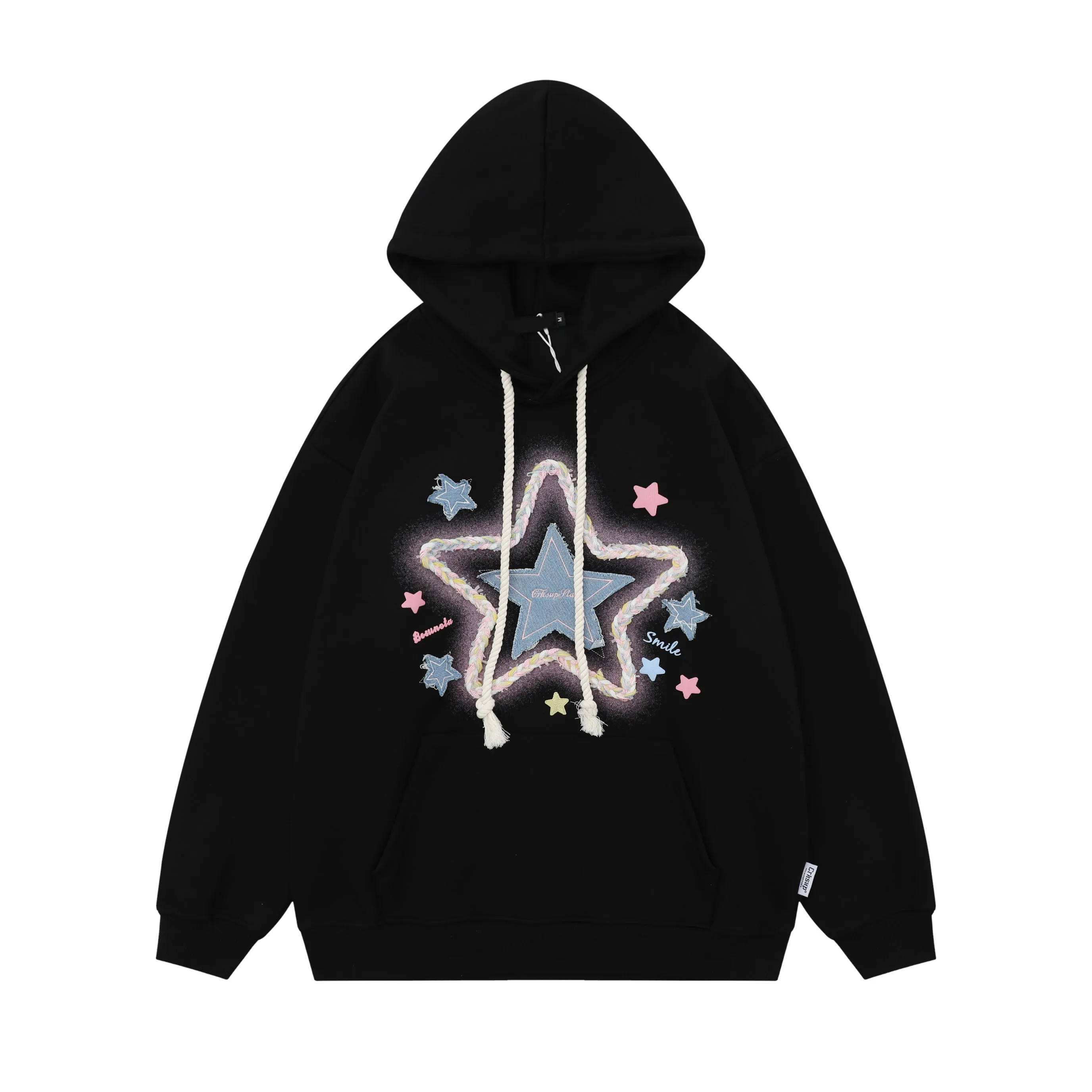 Faire Echo cotton doodle star print hoodie