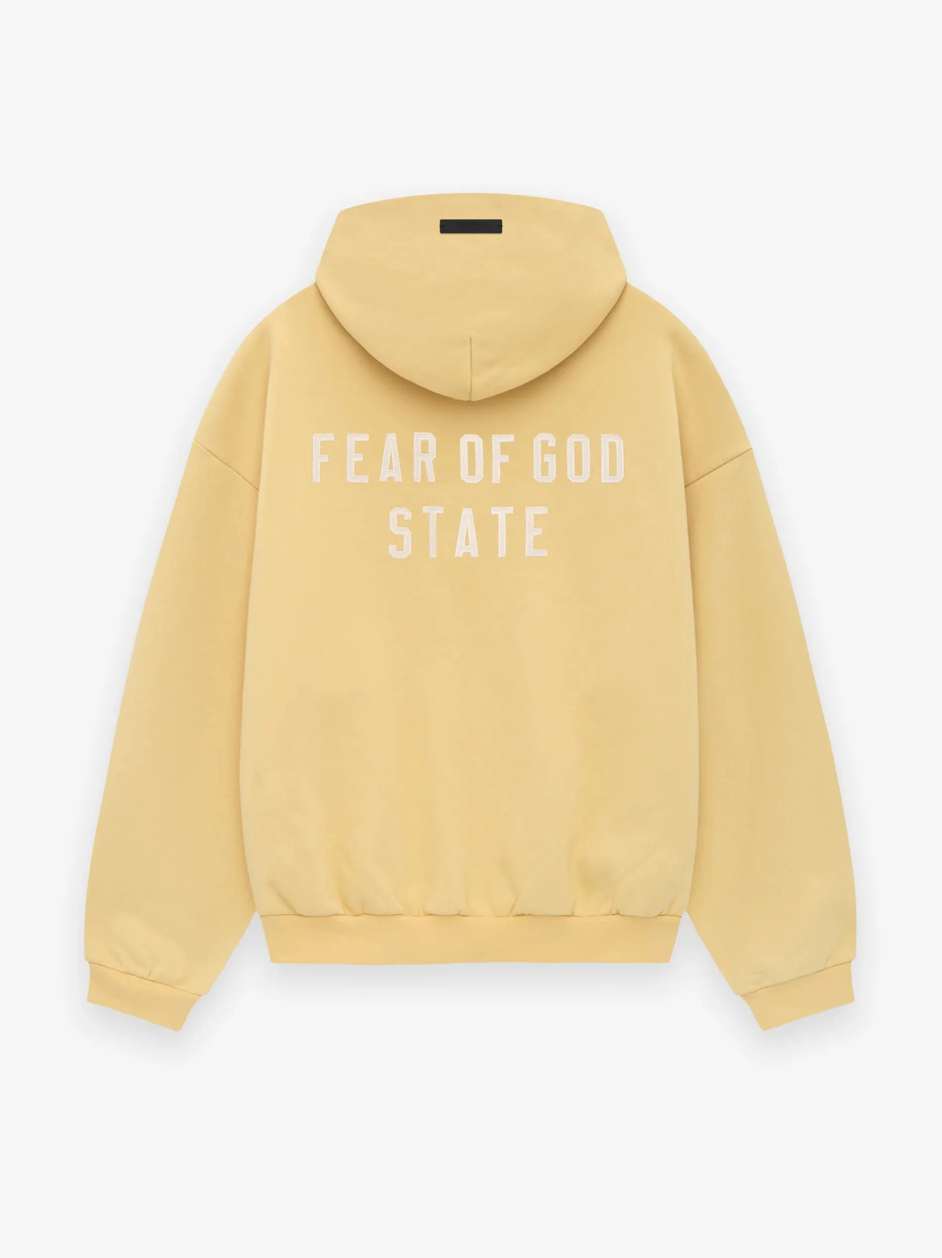 Fear of God Essentials Heavy Fleece Full Zip Hoodie in Amber