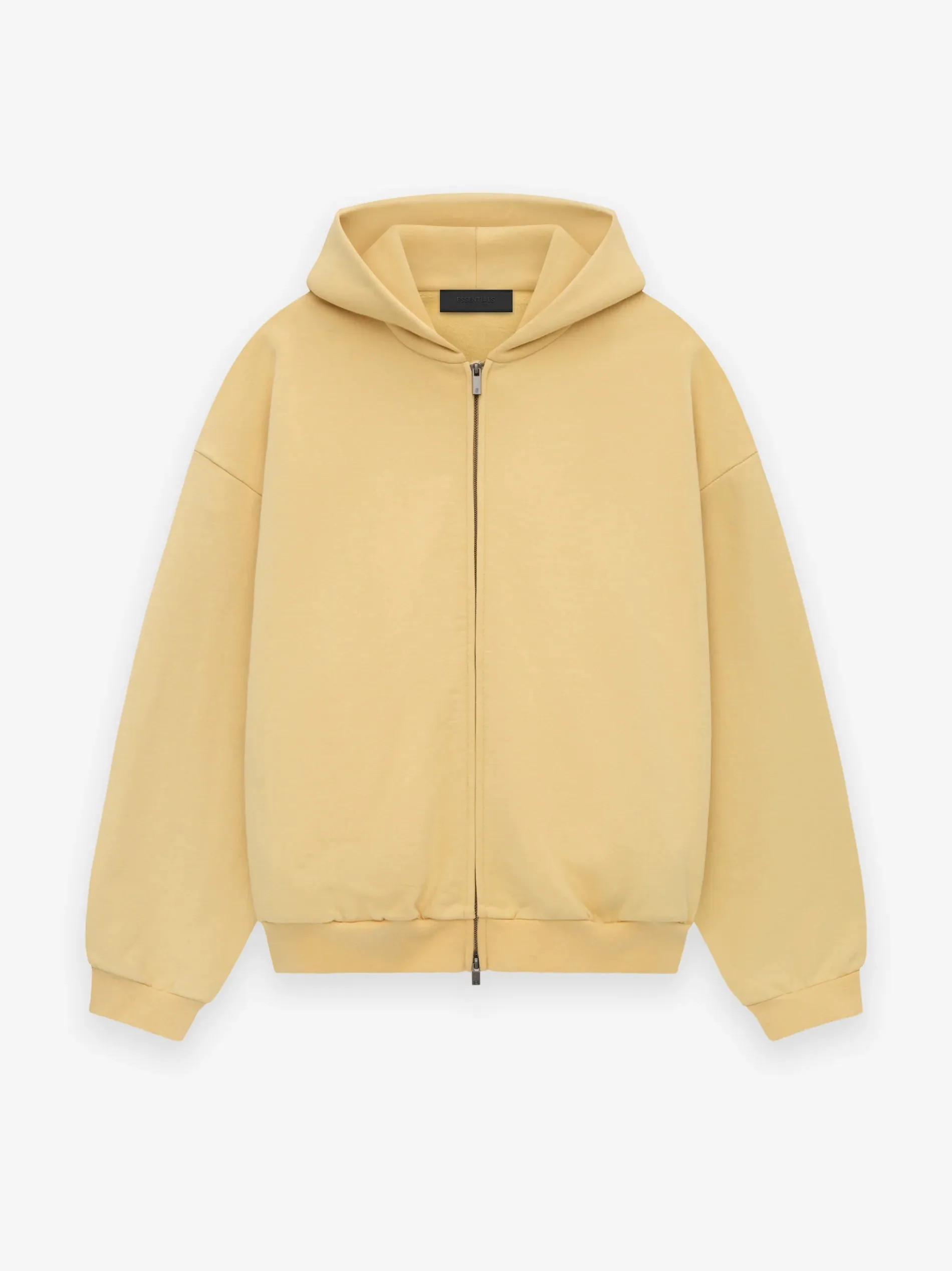 Fear of God Essentials Heavy Fleece Full Zip Hoodie in Amber