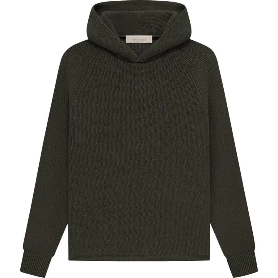 Fear of God Essentials Kids Knit Hoodie, black