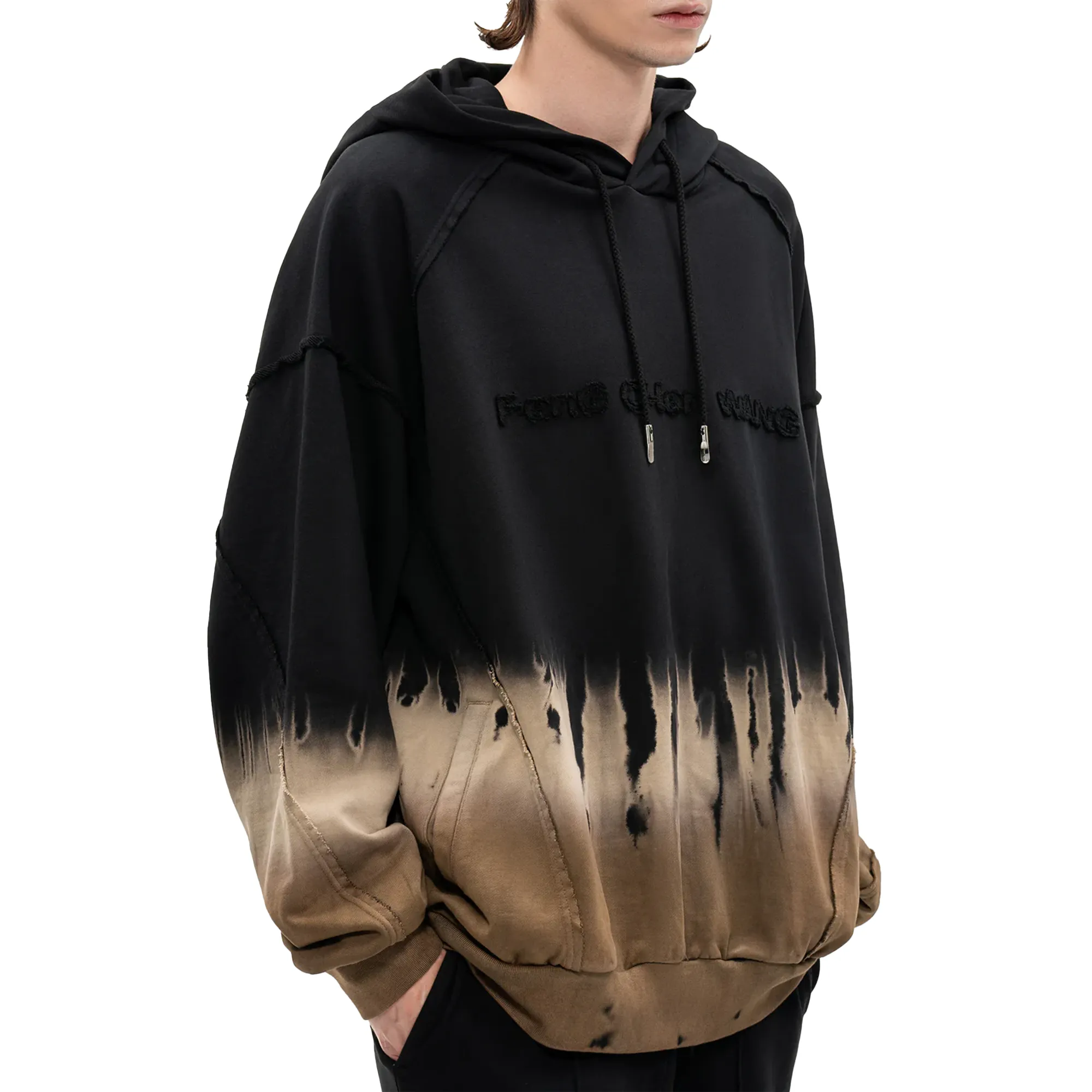 Feng Chen Wang  Tie-Dye Hoodie Black/Khaki