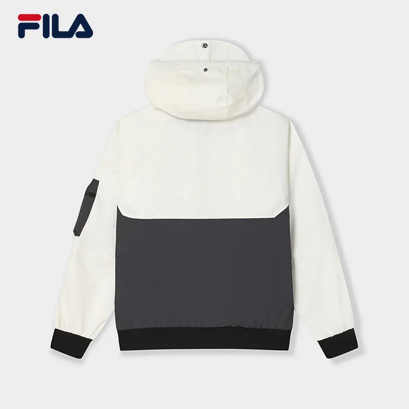 FILA CORE LIFESTYLE MILANO GARDEN OF ARTS Men Jacket with Hoodie (White Black)