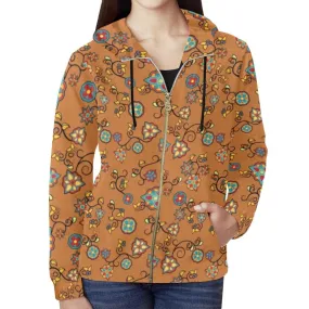 Fire Bloom Light Full Zip Hoodie for Women