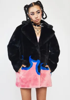 Flame Hendrix Faux Fur Coat