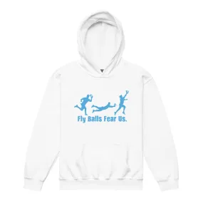 Fly Balls Fear Us Teal - Youth Hoodie