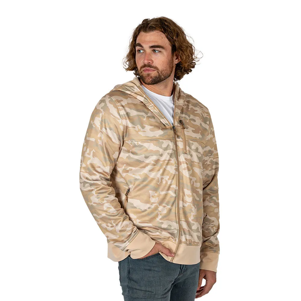 Full Zip Performance Hoodie | Desert Military Camo PreOrder