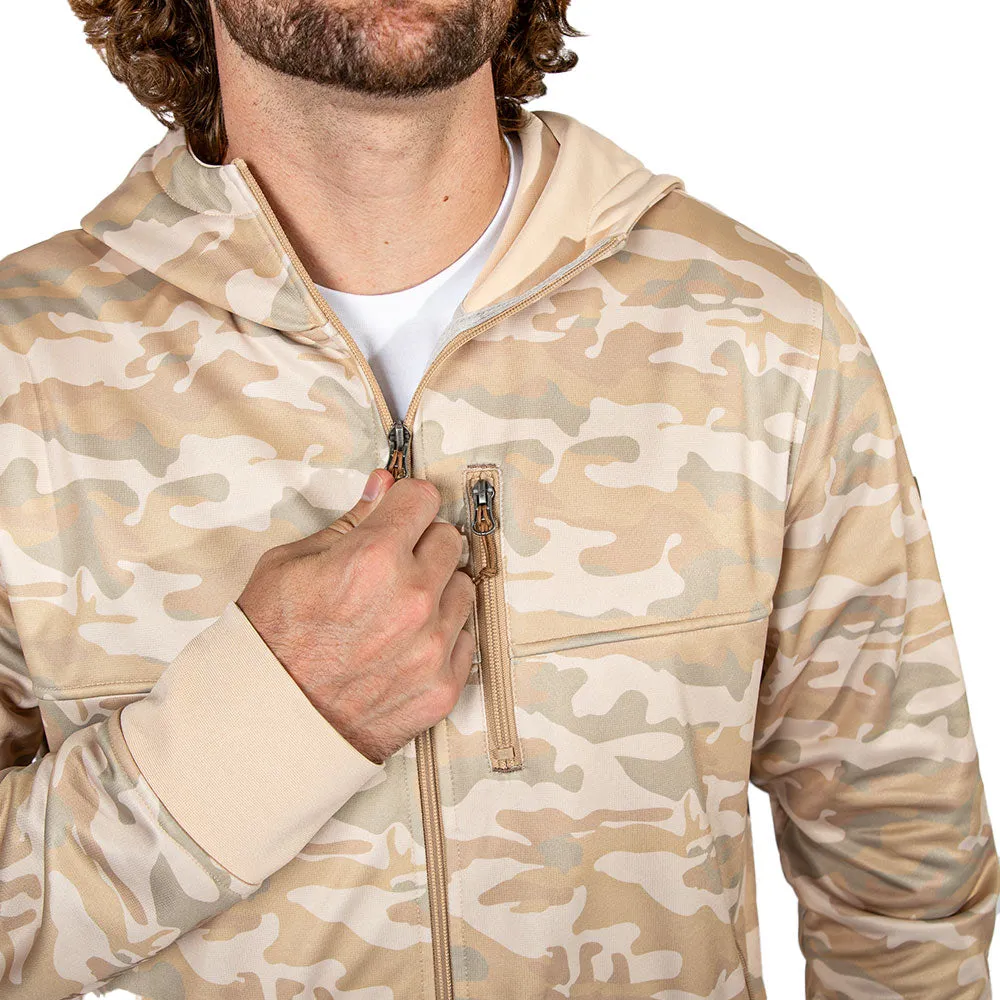 Full Zip Performance Hoodie | Desert Military Camo PreOrder