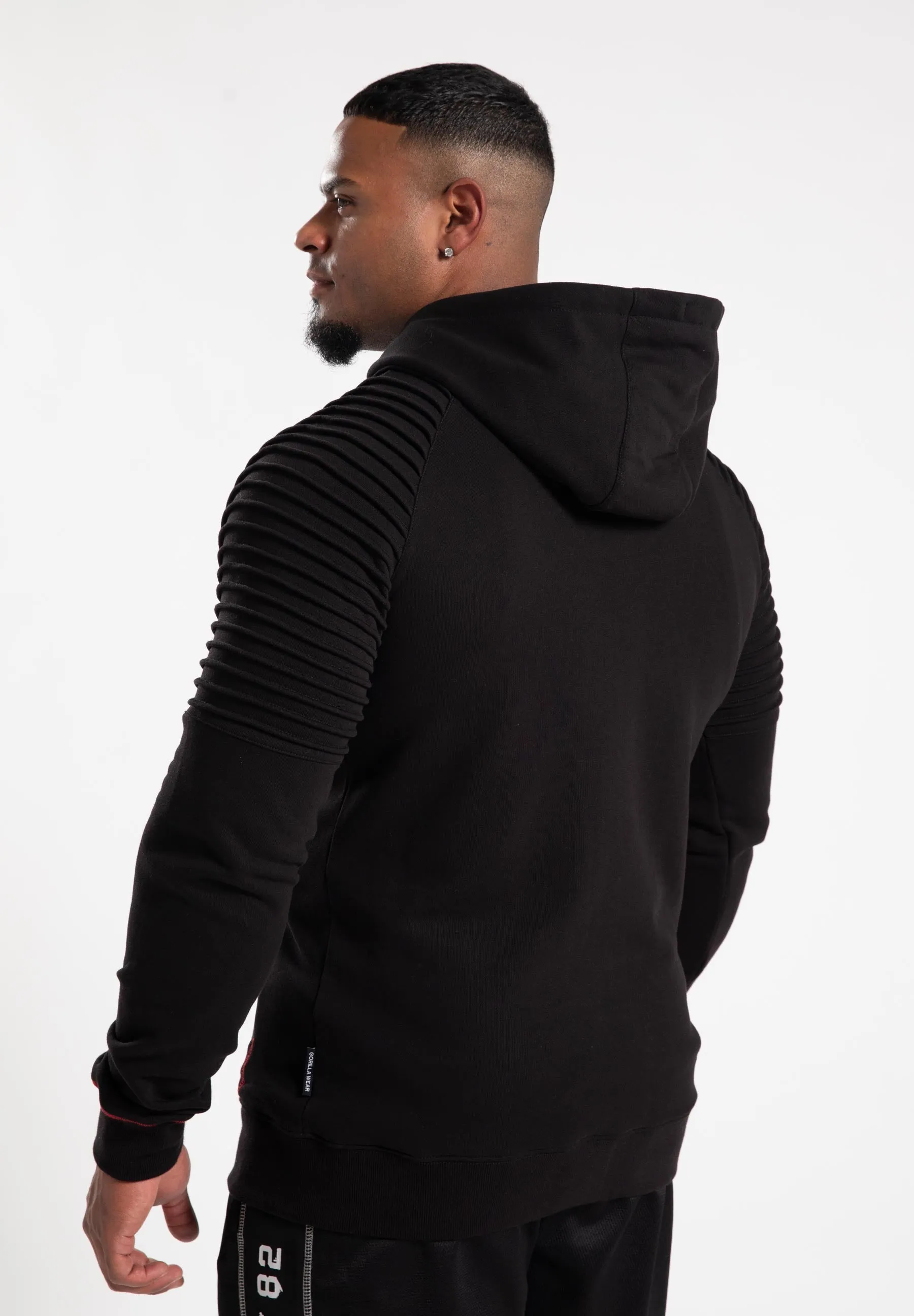 Georgia Zipped Hoodie - Black