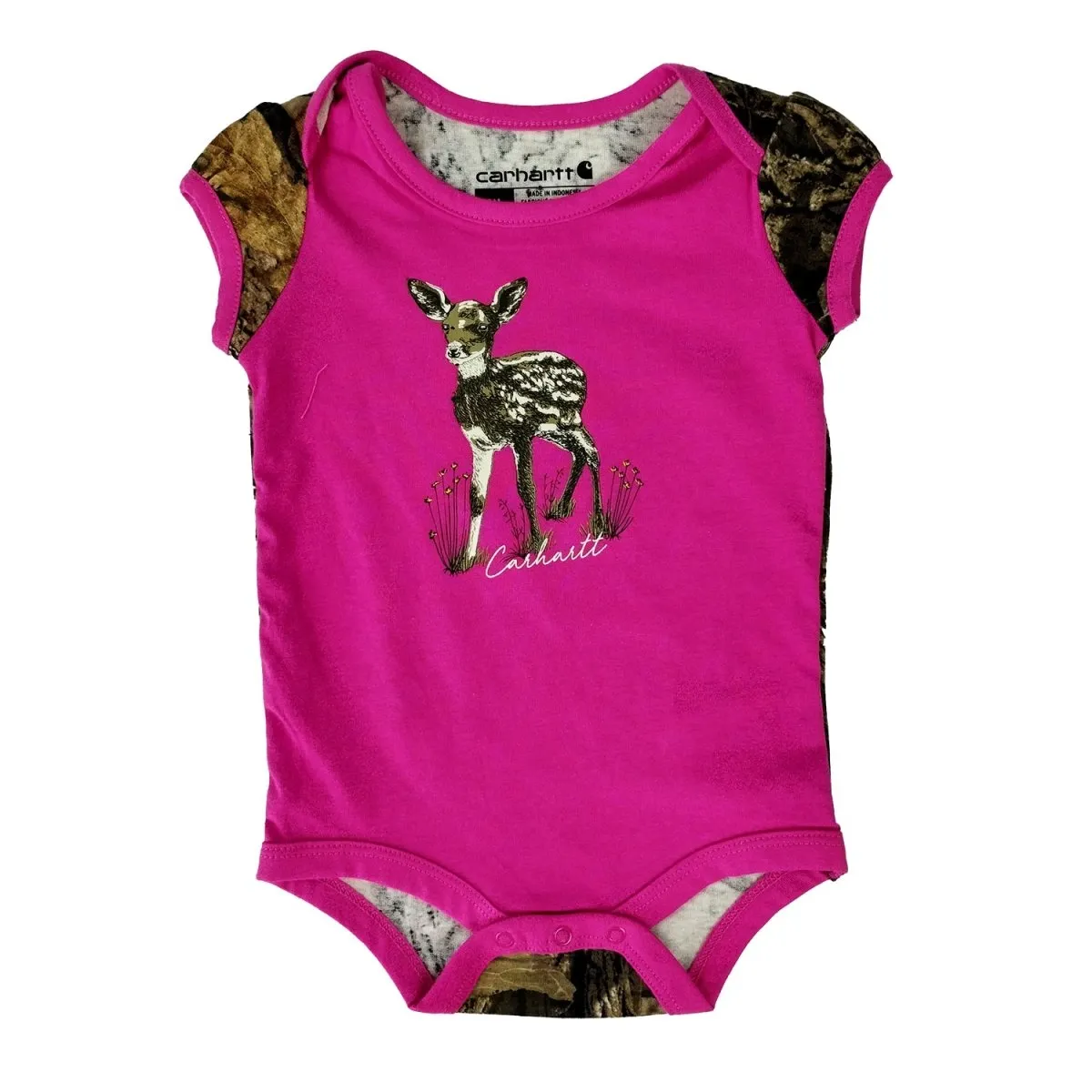 Girl Short Sleeve Camo Doe Bodysuit CA9859