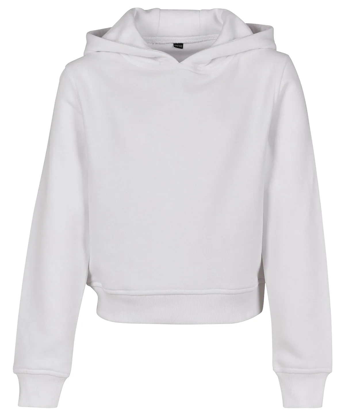 Girls cropped sweat hoodie | White