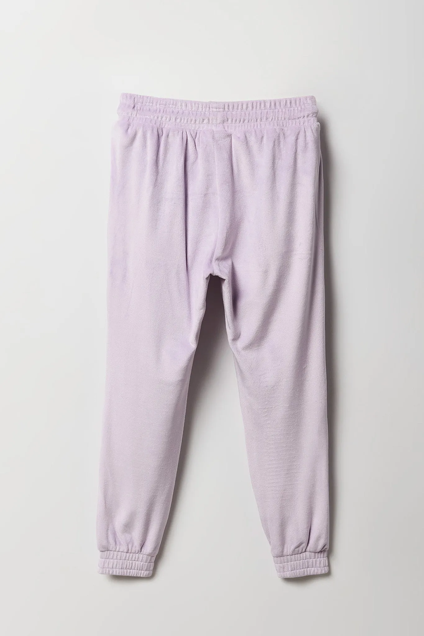 Girls Velour Rhinestone Jogger