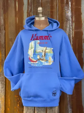 Hamm's Sailboat Bear Hoodie- Royal Blue