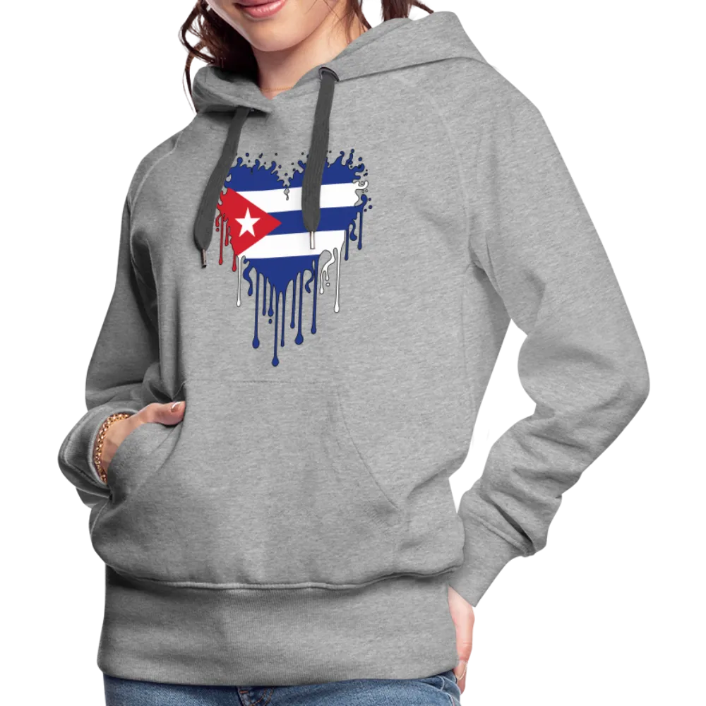 Heart of Cuba Flag Women’s Premium Hoodie