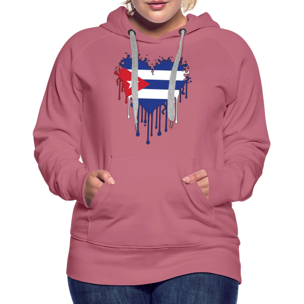 Heart of Cuba Flag Women’s Premium Hoodie