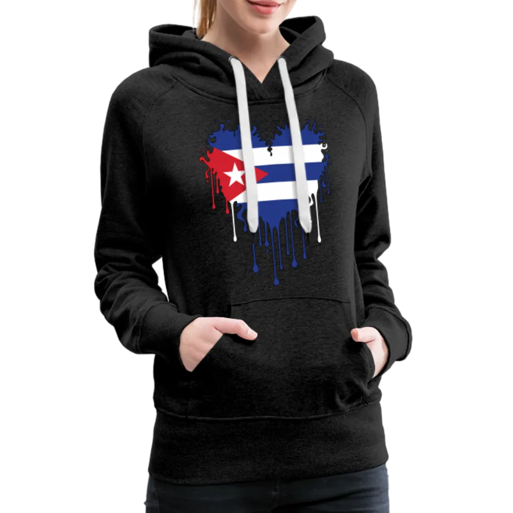 Heart of Cuba Flag Women’s Premium Hoodie