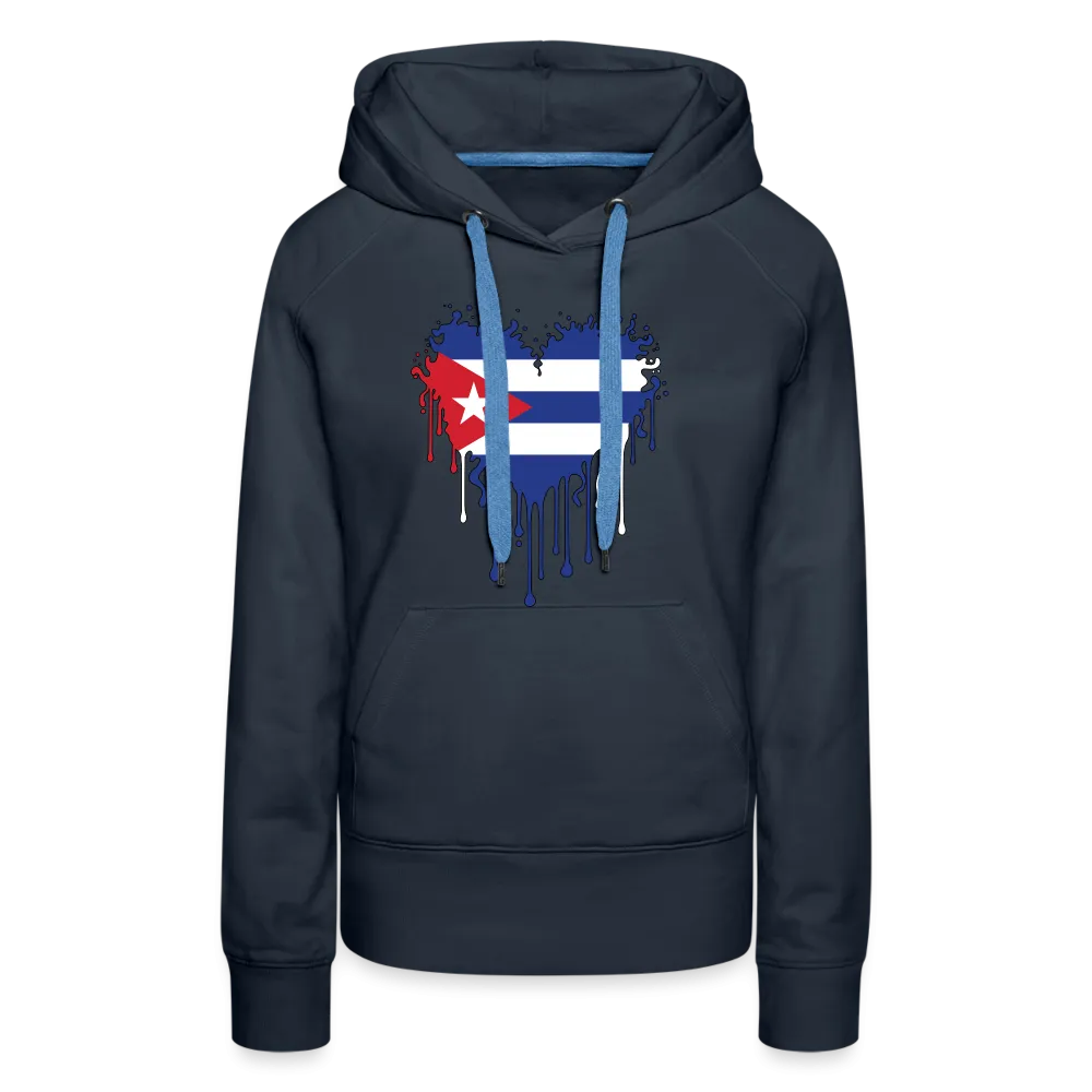 Heart of Cuba Flag Women’s Premium Hoodie