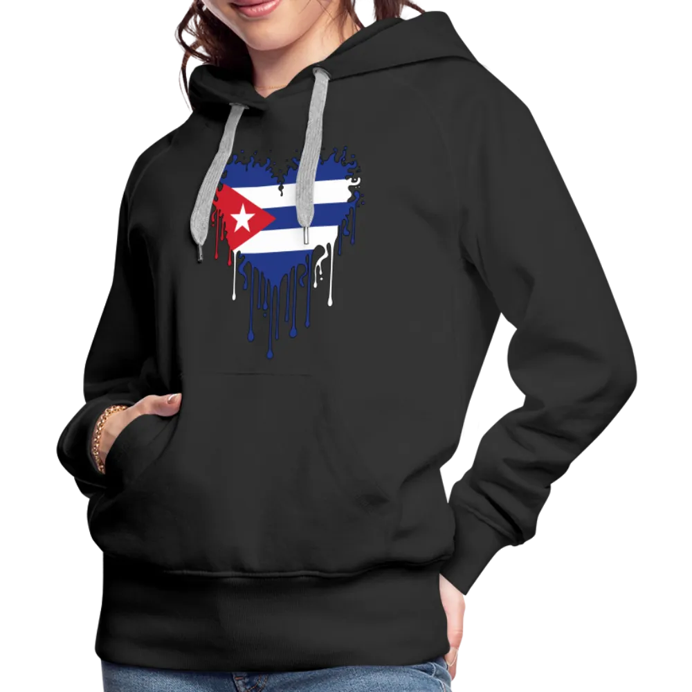 Heart of Cuba Flag Women’s Premium Hoodie