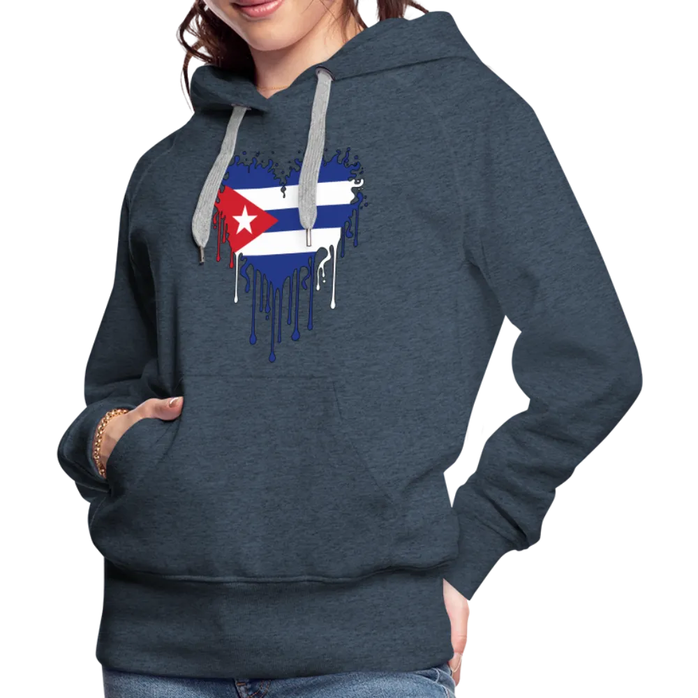 Heart of Cuba Flag Women’s Premium Hoodie