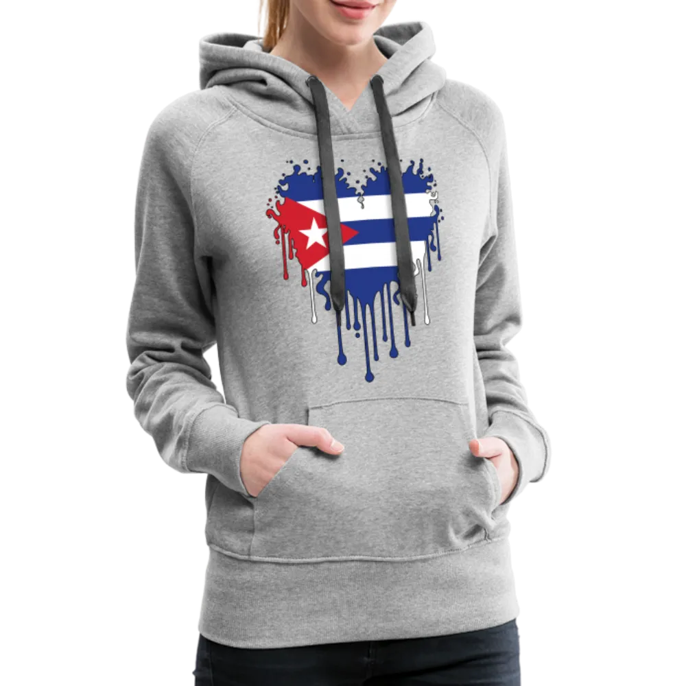 Heart of Cuba Flag Women’s Premium Hoodie