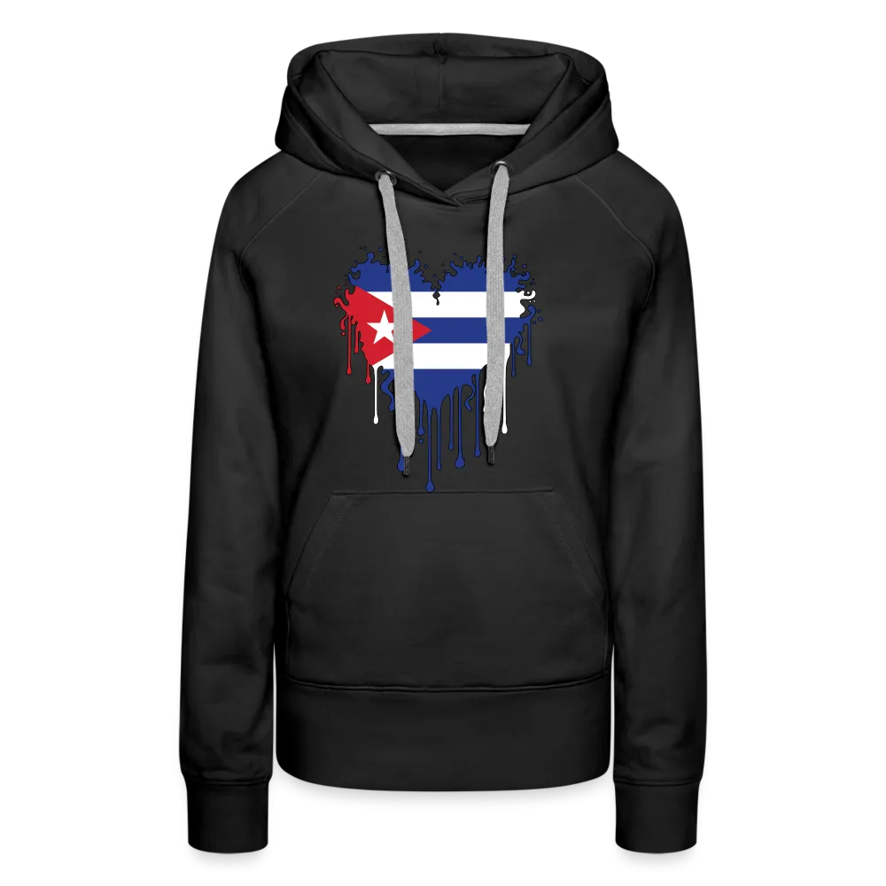 Heart of Cuba Flag Women’s Premium Hoodie