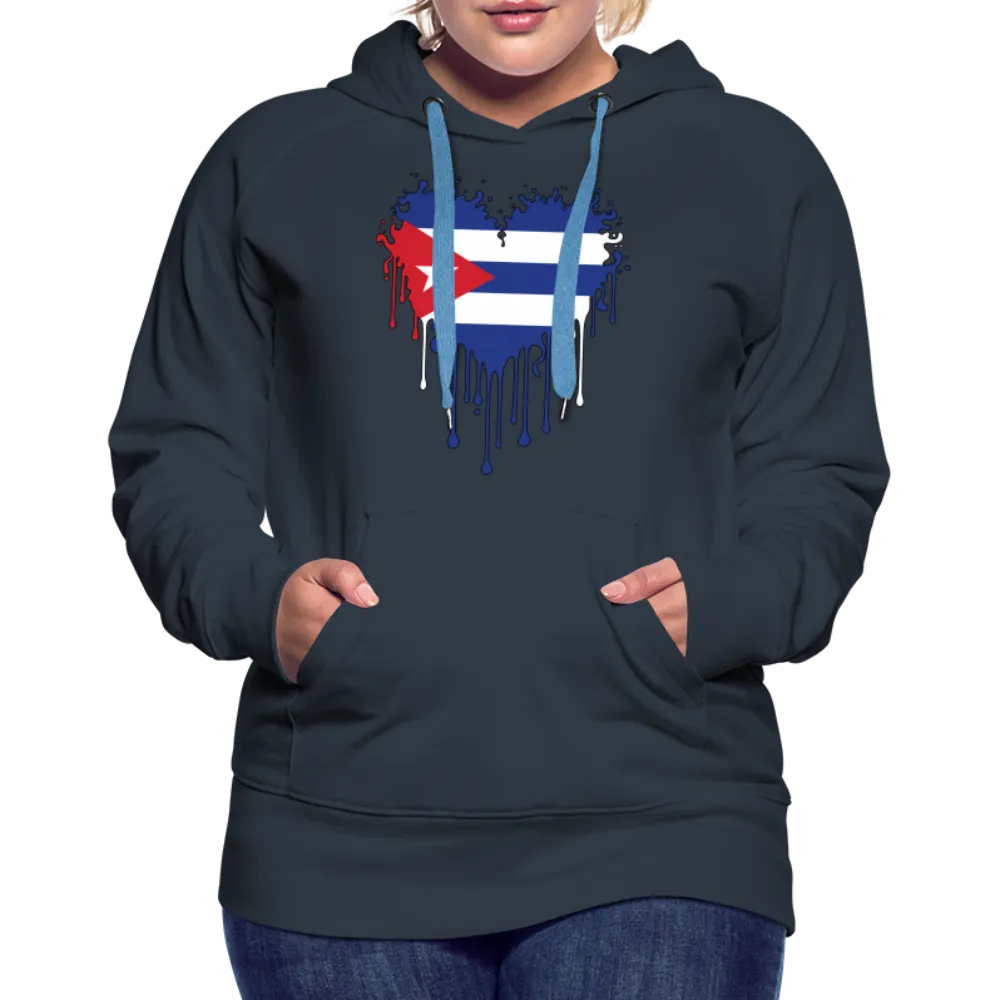 Heart of Cuba Flag Women’s Premium Hoodie