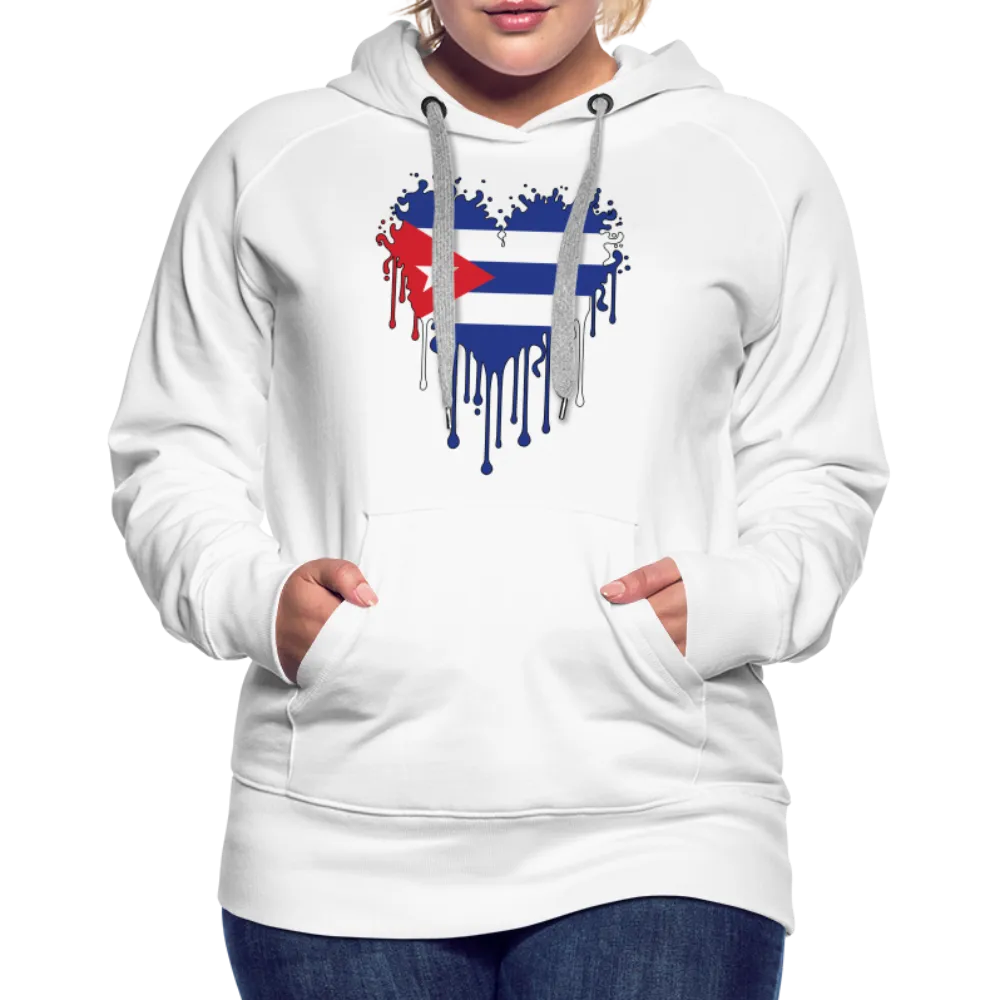 Heart of Cuba Flag Women’s Premium Hoodie