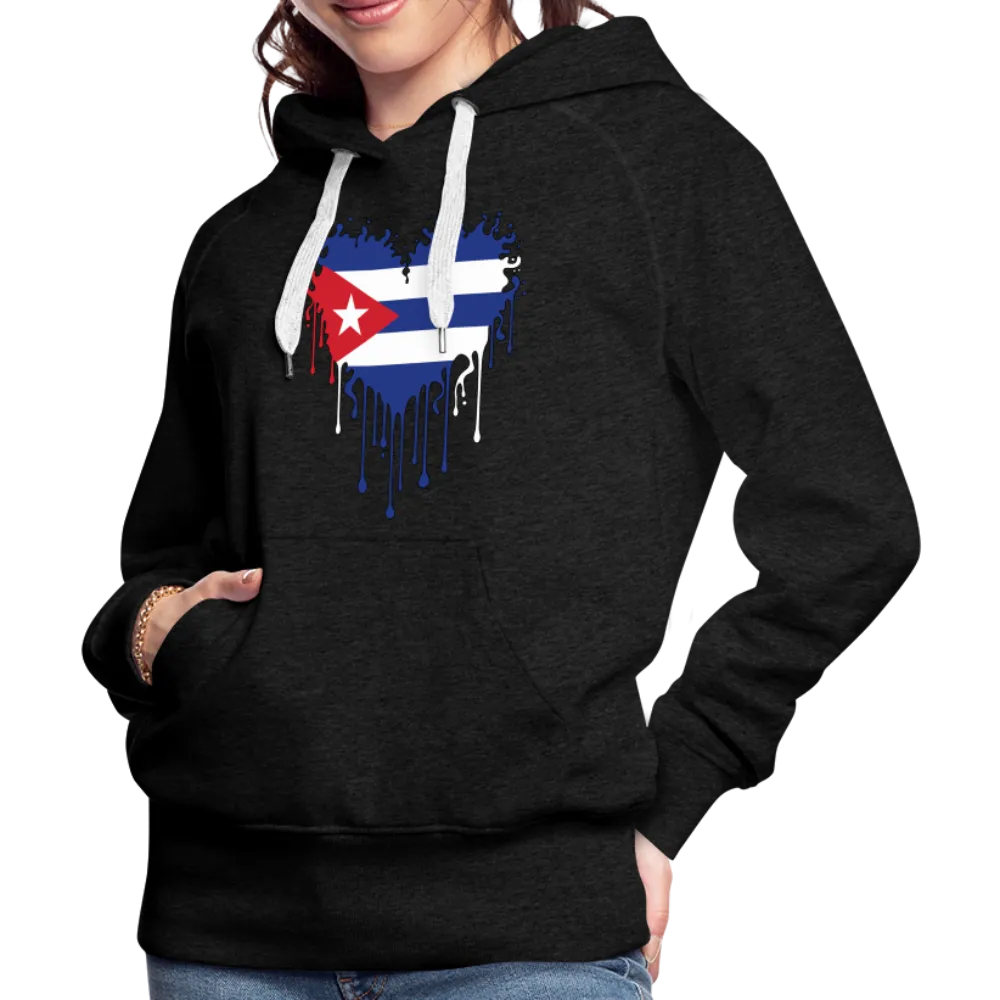 Heart of Cuba Flag Women’s Premium Hoodie