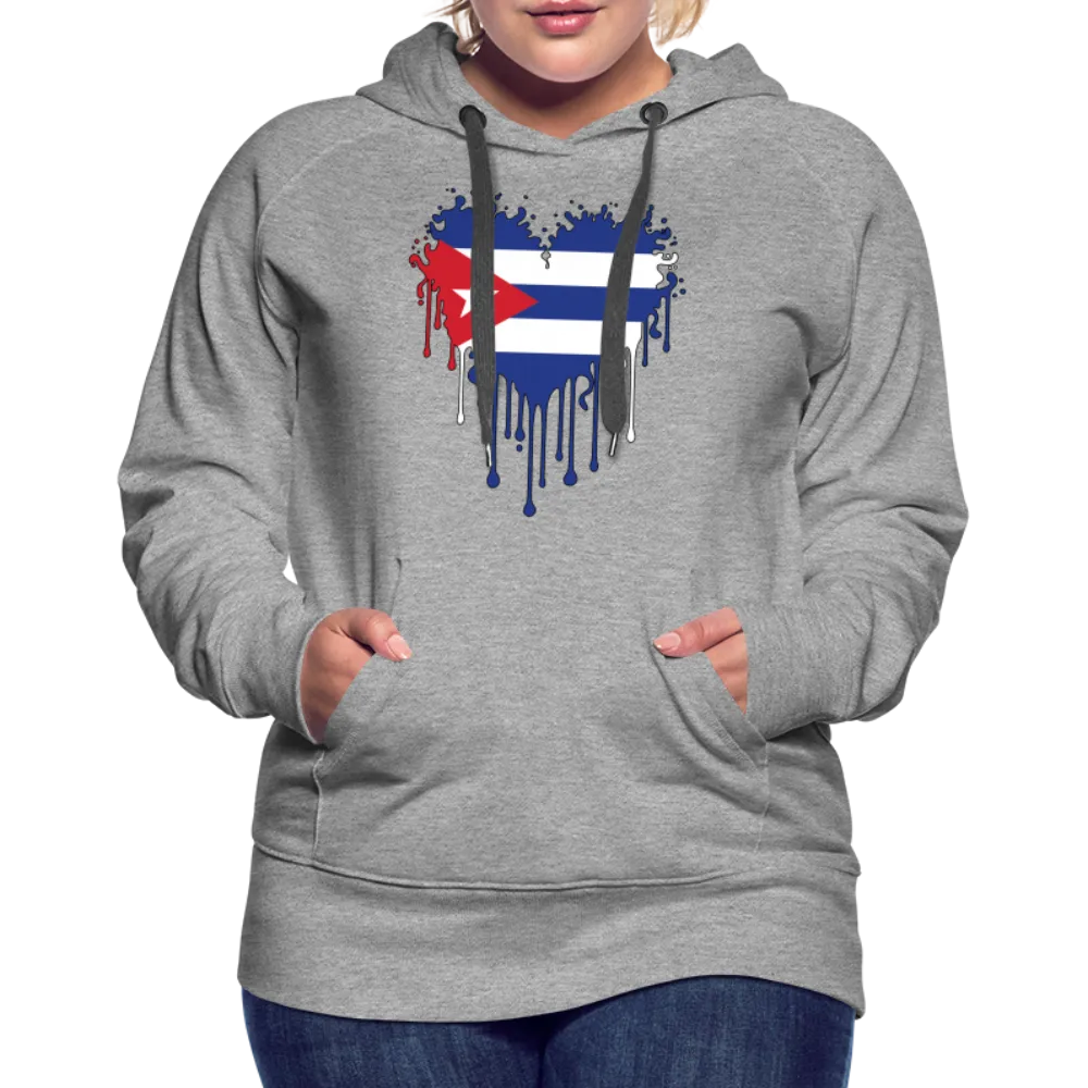 Heart of Cuba Flag Women’s Premium Hoodie