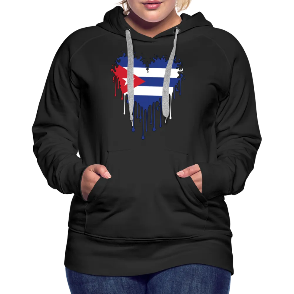 Heart of Cuba Flag Women’s Premium Hoodie