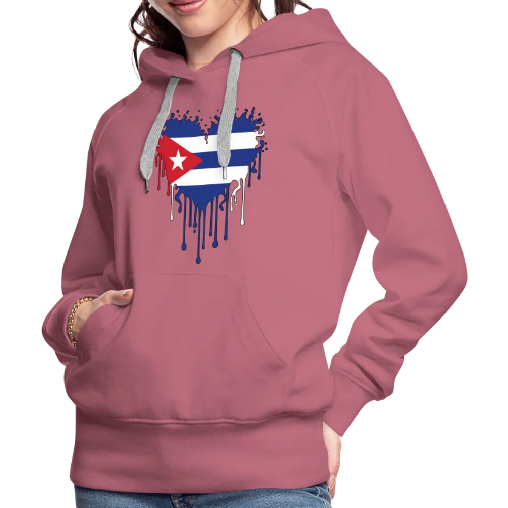 Heart of Cuba Flag Women’s Premium Hoodie