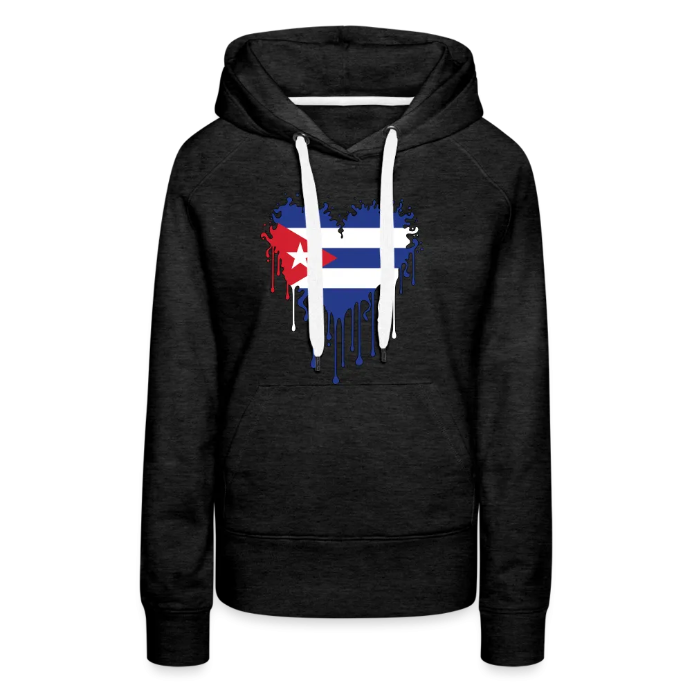 Heart of Cuba Flag Women’s Premium Hoodie