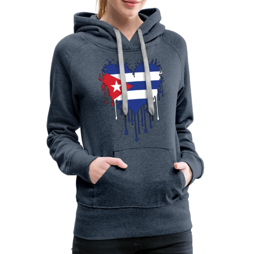 Heart of Cuba Flag Women’s Premium Hoodie