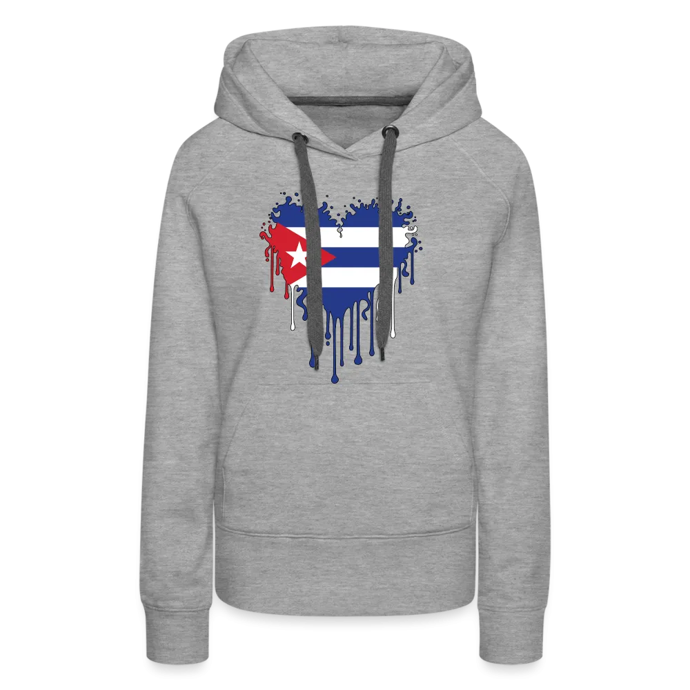 Heart of Cuba Flag Women’s Premium Hoodie