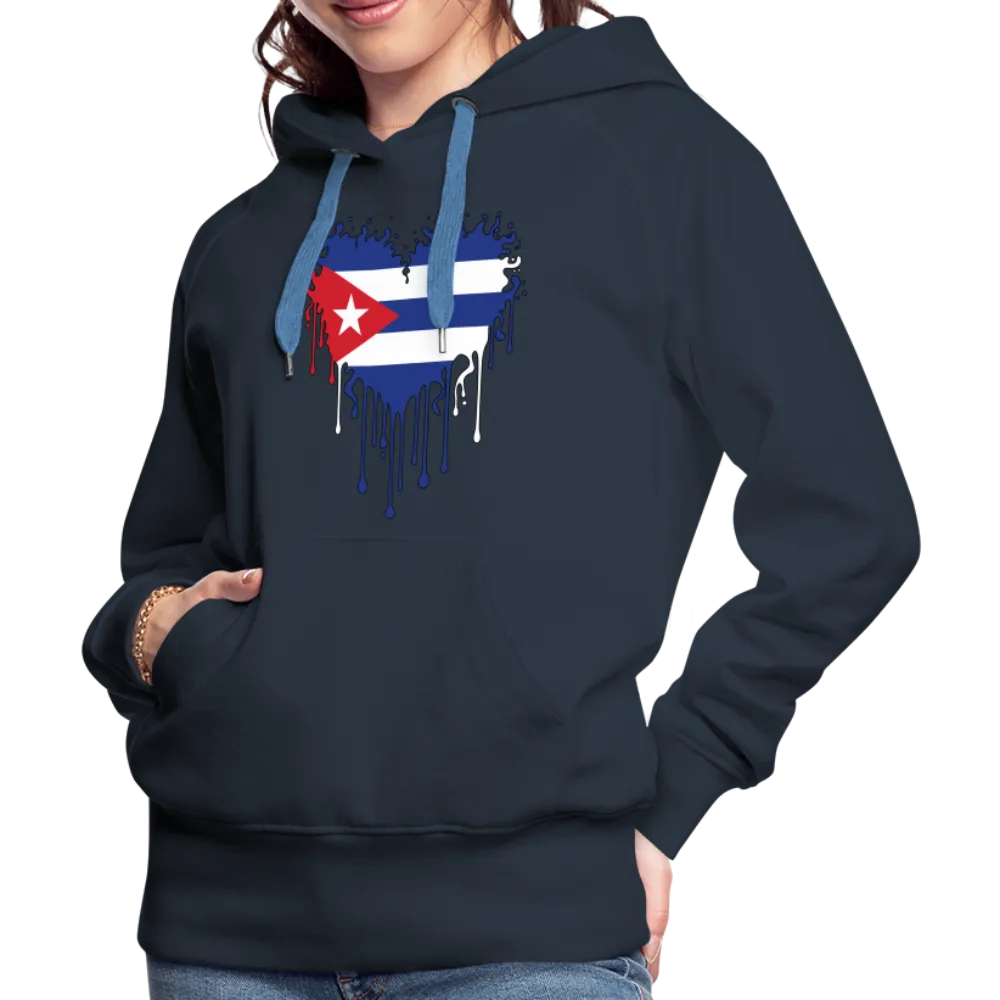 Heart of Cuba Flag Women’s Premium Hoodie