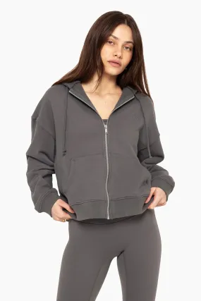 HEAVYWEIGHT SWEATS ZIP HOODIE - GRAPHITE