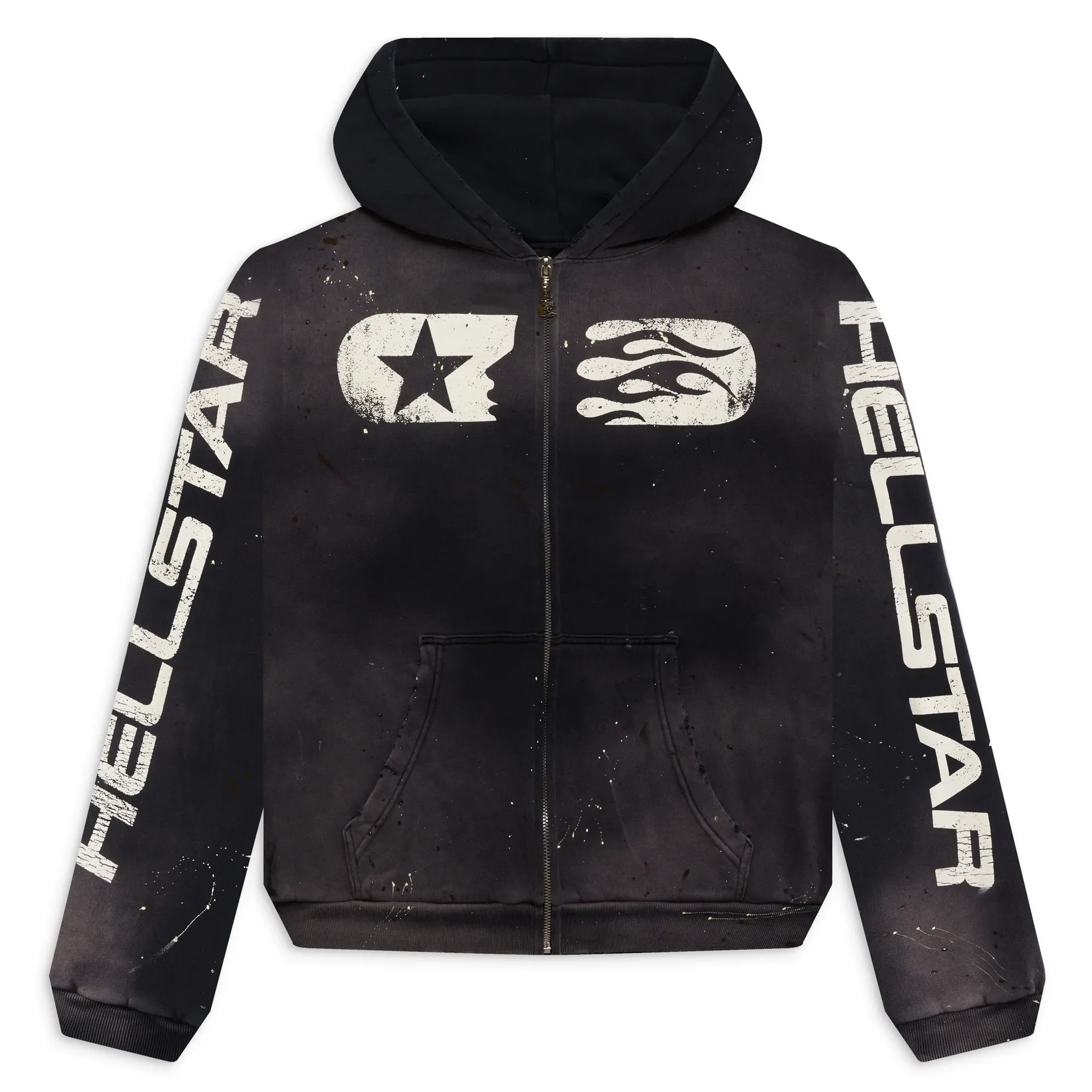 Hellstar Studios Black Zip Up Hoodie