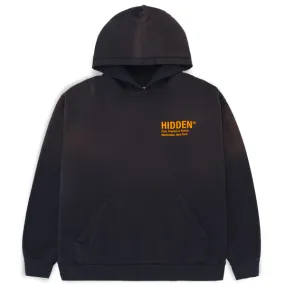 Hidden Vintage Logo Sun Faded Navy Hoodie