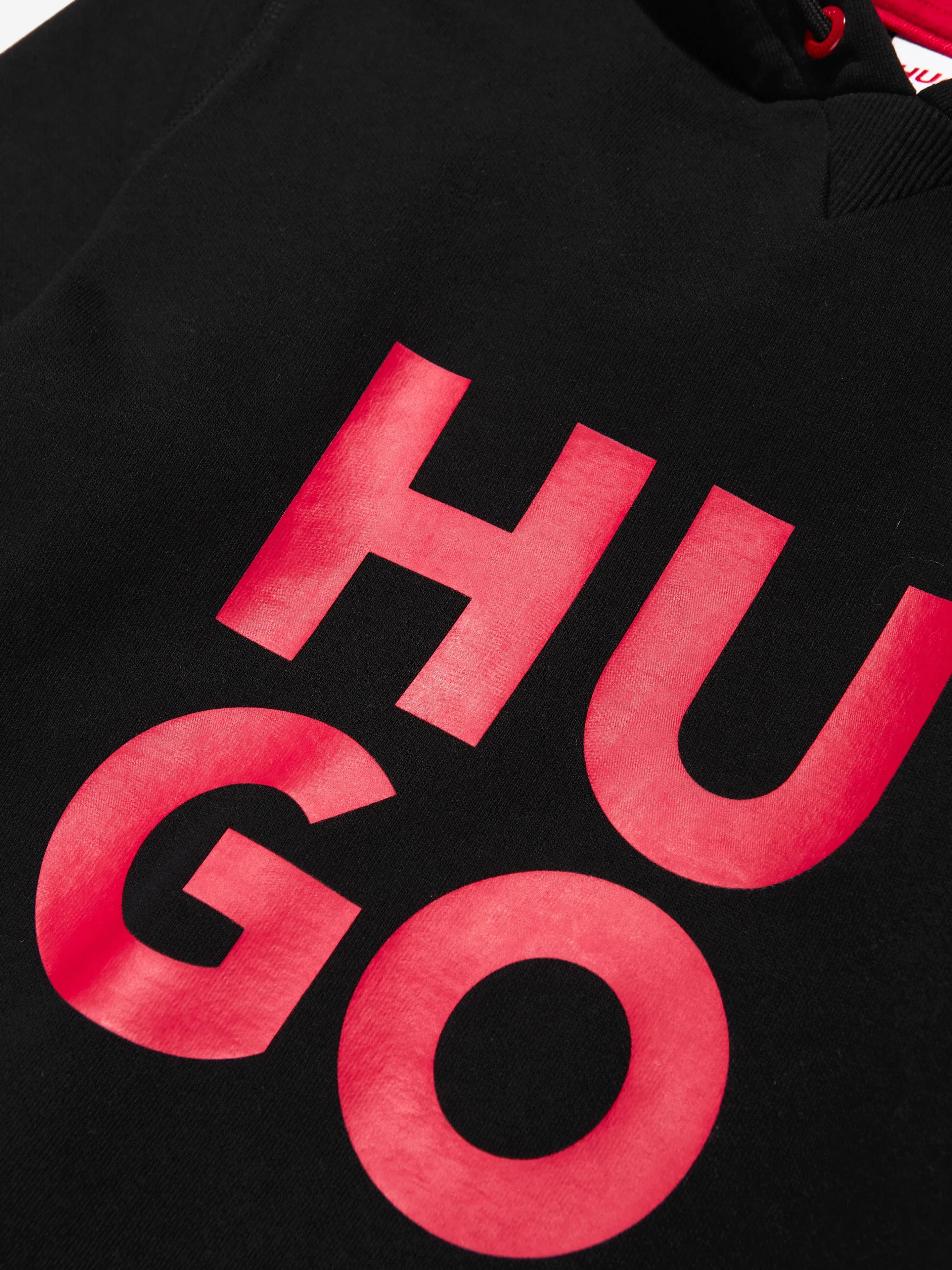 Hugo Boys Logo Hoodie in Black